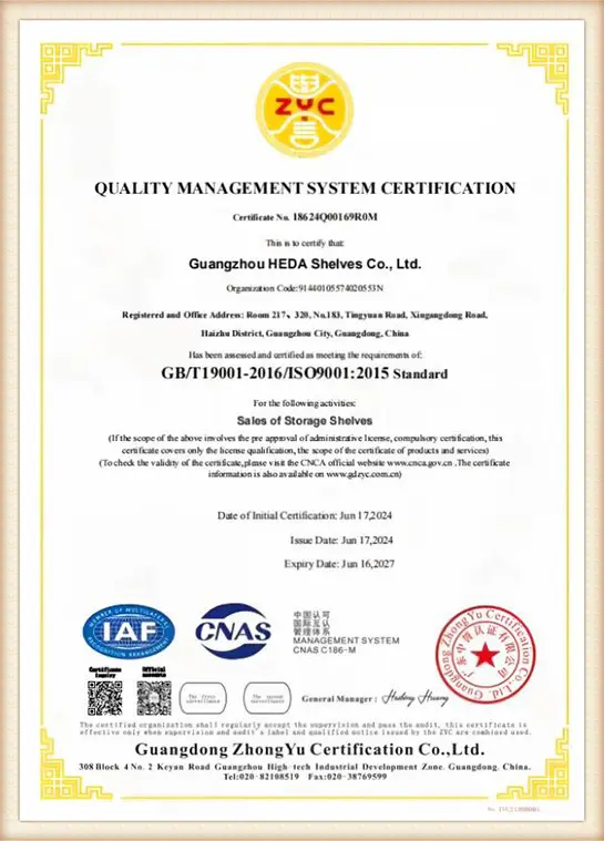 Certificado do Sistema de Gestão da Qualidade ISO 9001 2015