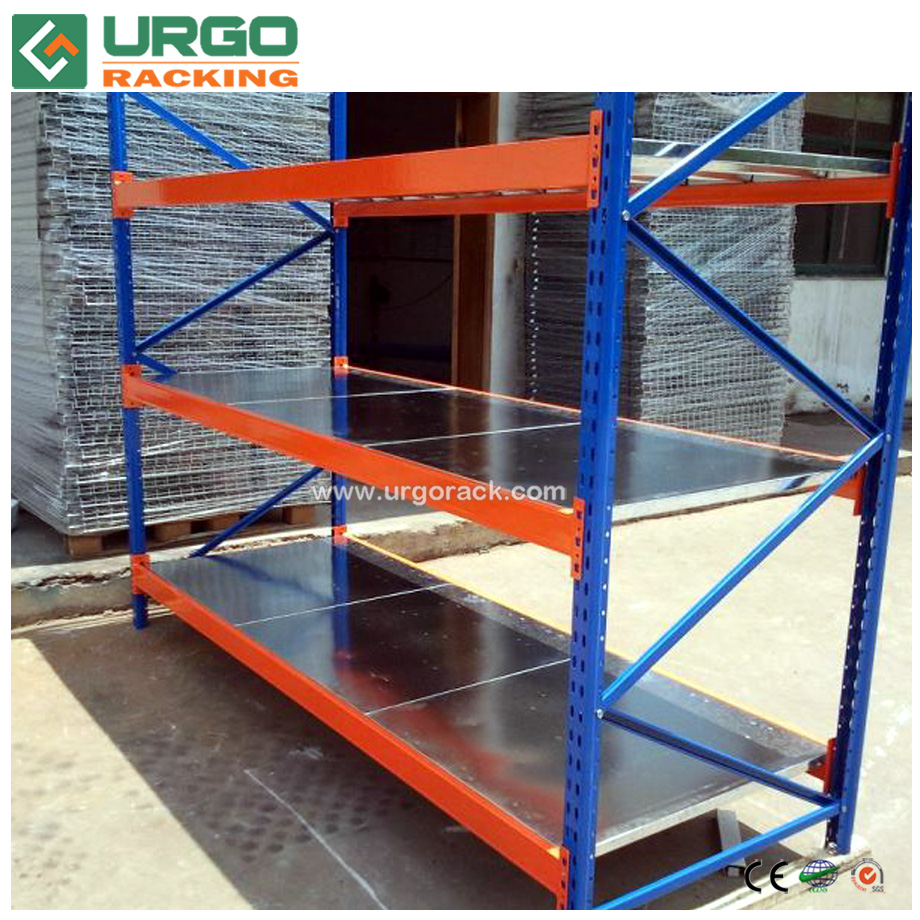 Estantes de aço de média resistência e estantes de grande vão para armazém, com revestimento em pó de 6 camadas para uso externo.