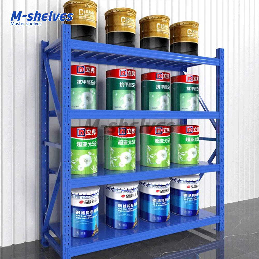 Fornecimento direto da fábrica: Prateleiras industriais personalizadas para exposição em oficinas, armazéns e escritórios. Estantes de ferro para armazenamento, garagem e outros ambientes.