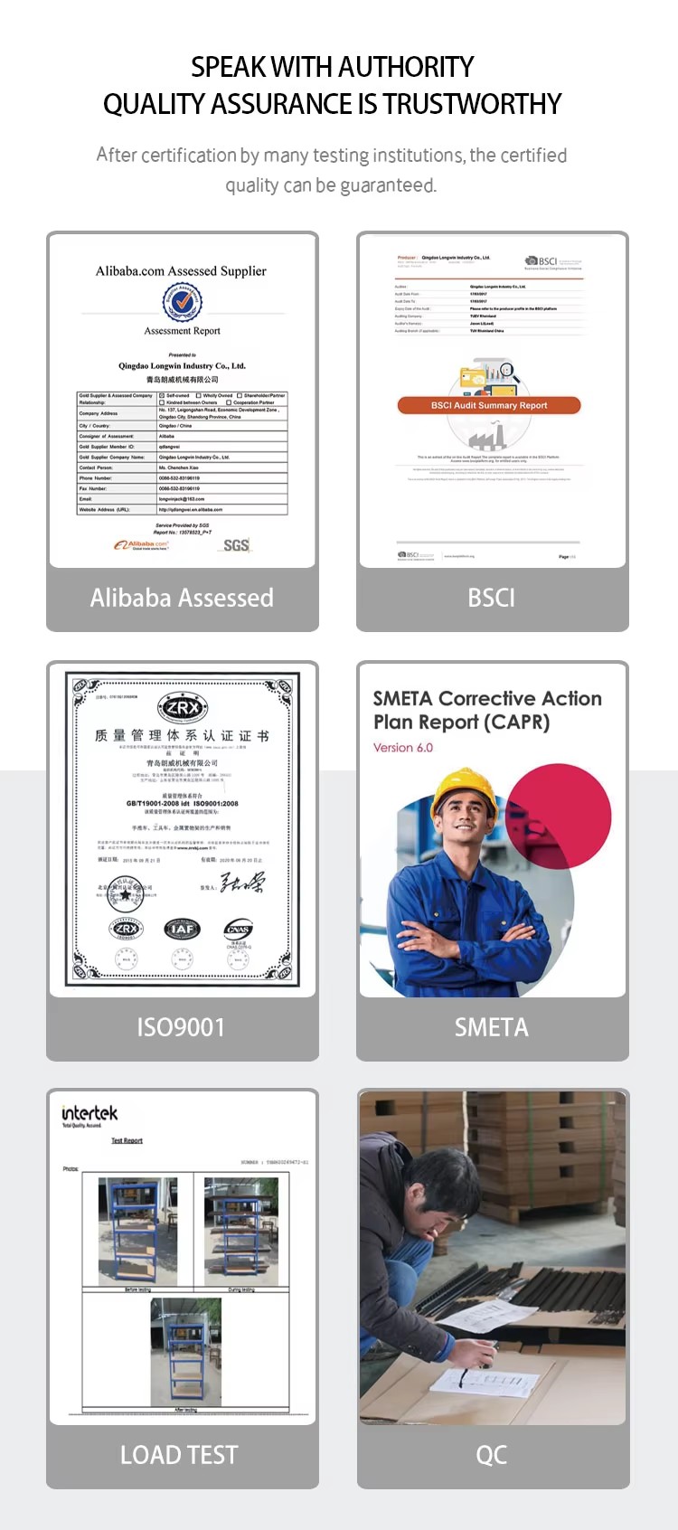 Estante industrial de armazenamento com 5 camadas, resistente, ajustável, sem parafusos, com rebites, proteção contra corrosão, para armazéns. Revestimento em pó.