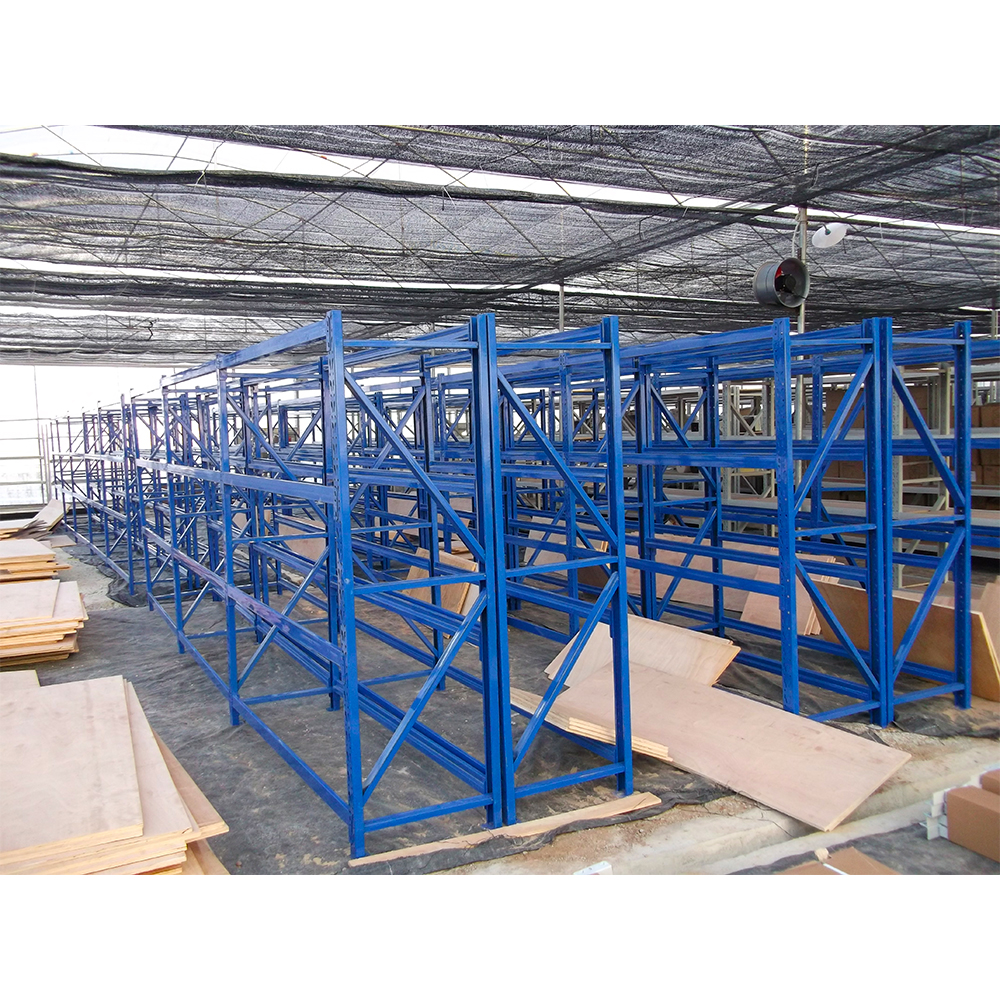 Estante de grande vão, estante industrial de alta resistência para corredores estreitos, armazenamento em armazém de metal reforçado, estanteria seletiva para paletes.