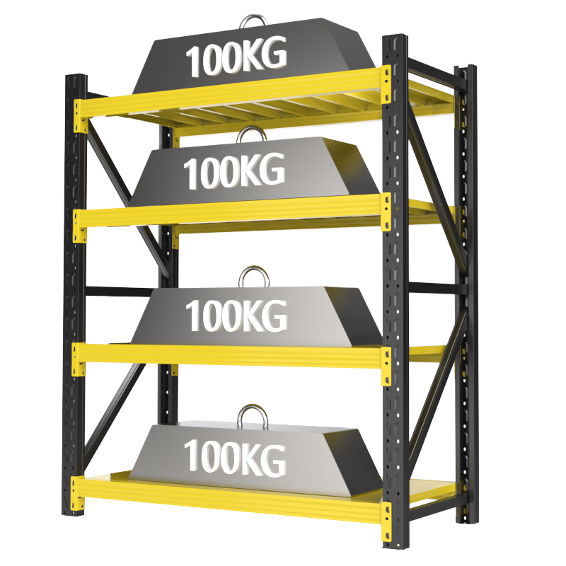 Estante metálica de alta capacidade com 2 camadas, resistente e multinível, ideal para organizar sua casa, garagem ou porão. Altura ajustável.