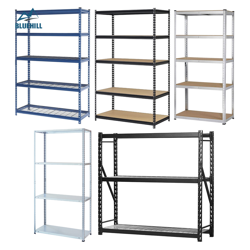Estantes industriais de metal reforçado com estrutura cantilever