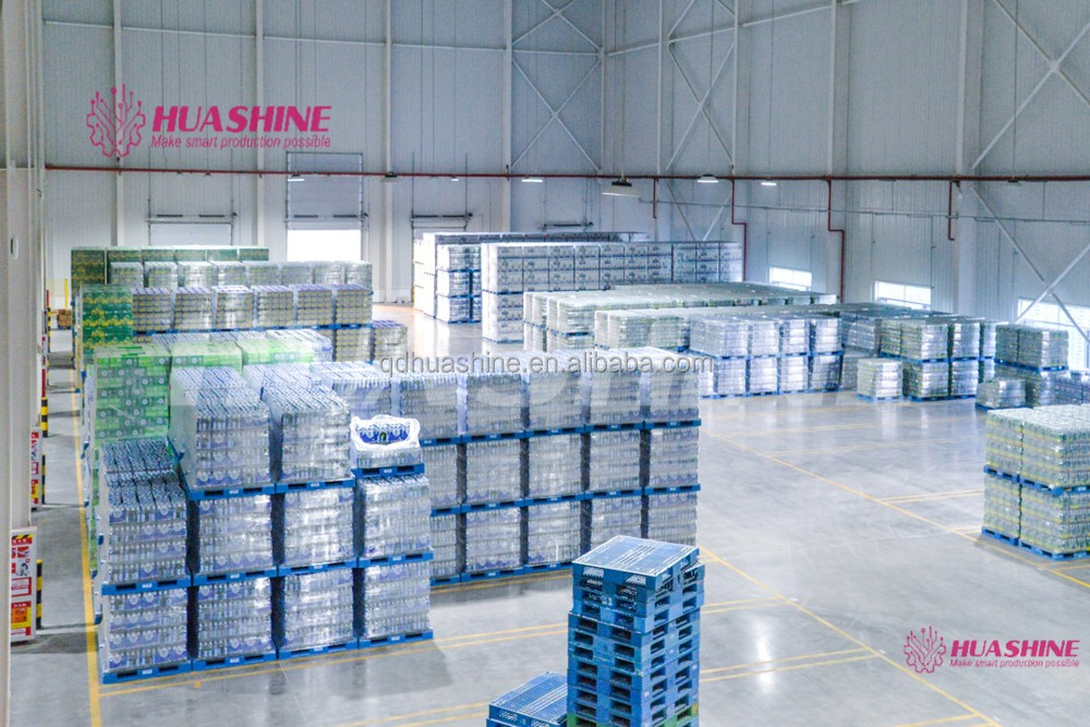 Quality AUTOMATED Warehouse Storage ASRS Pallet package flow rack with slide roller WITH MES HUASHINE INTELLIGENT