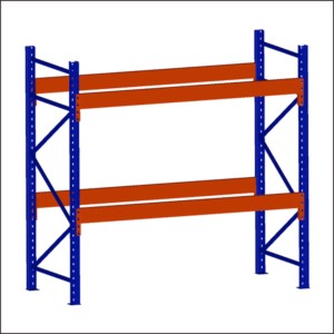 Estante de aço para centro de logística de armazém, estante reforçada, estante com vigas robustas, sistemas de estantes de armazenamento.
