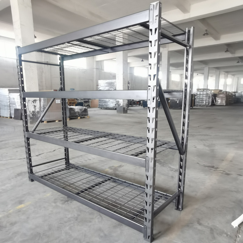 Estante industrial de aço sem parafusos com 3 camadas, ajustável, empilhável e montável para garagem e armazém.
