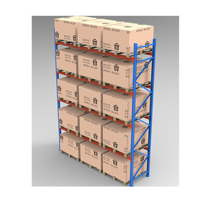 Sistema de estantes para armazém de alta resistência, empilháveis, com porta-paletes de aço para venda.