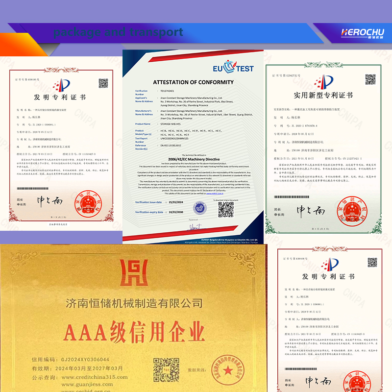 Certificados de qualidade Hengzhu