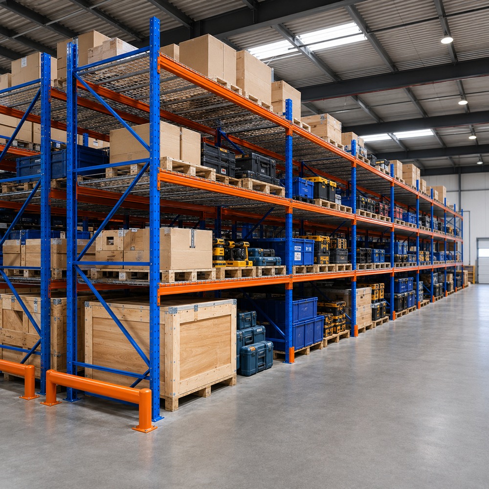 Racks Industriais Schwerlastregal Warehouse Storage Rack Q235B Steel Porta Paletes para Centros Logísticos