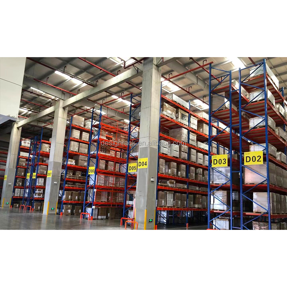 Solução de armazenamento que economiza espaço em armazéns, sistema de entrada para empilhadeira, estantes drive-in de alta densidade.