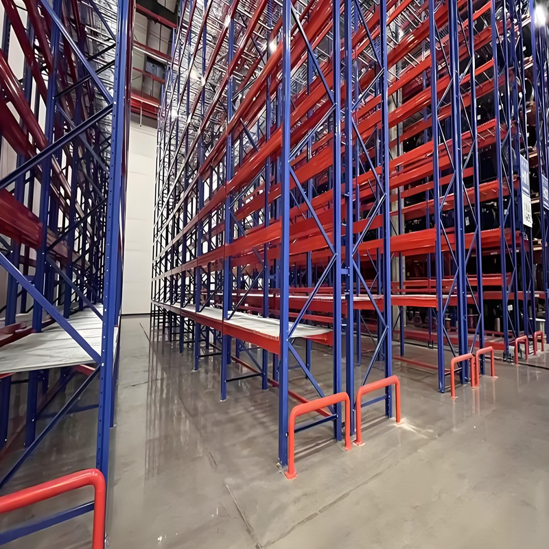 Estante porta-paletes reforçada de 5 camadas com prateleiras ajustáveis ​​em aço/metal e revestimento epóxi resistente à ferrugem.