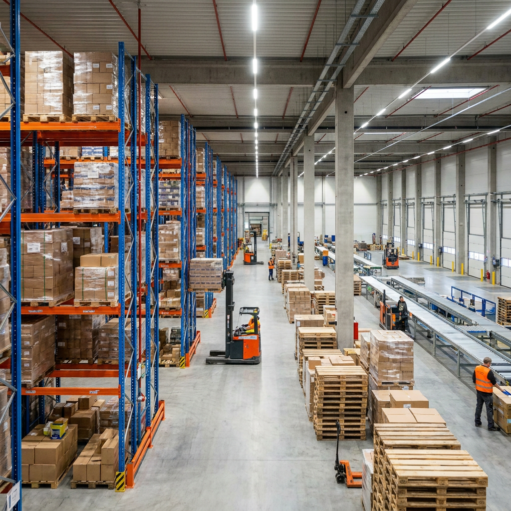 Sistema de armazenamento industrial personalizado de fábrica com estantes porta-paletes reforçadas, capacidade de 2000 kg, em aço laminado a frio, sem parafusos (4/5).