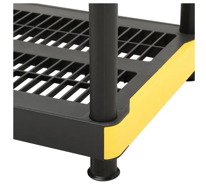 HD18 - Prateleira de plástico resistente com 4 camadas, 91*46*145 cm (36*18*57 polegadas), prateleira ventilada para armazenamento.