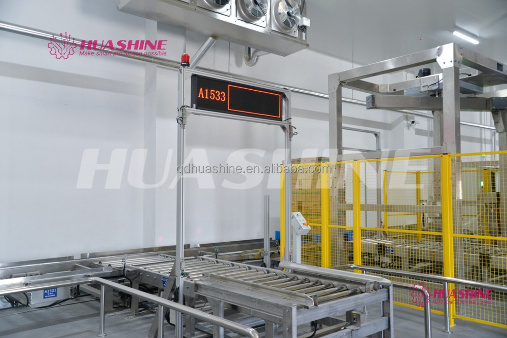 Quality AUTOMATED Warehouse Storage ASRS Pallet package flow rack with slide roller WITH MES HUASHINE INTELLIGENT