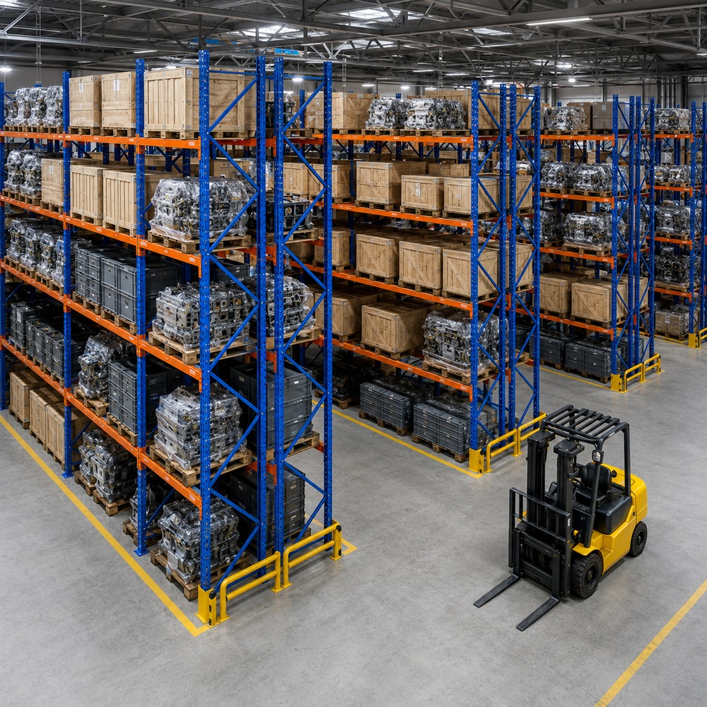Racks Industriais Schwerlastregal Warehouse Storage Rack Q235B Steel Porta Paletes para Centros Logísticos