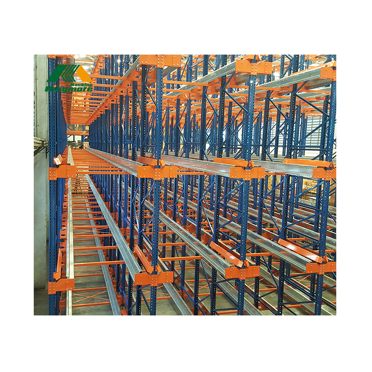 Sistema de estanteria automatizada de alta eficiência para paletização, com transporte por rádio e serviço pesado (FILO/FIFO).