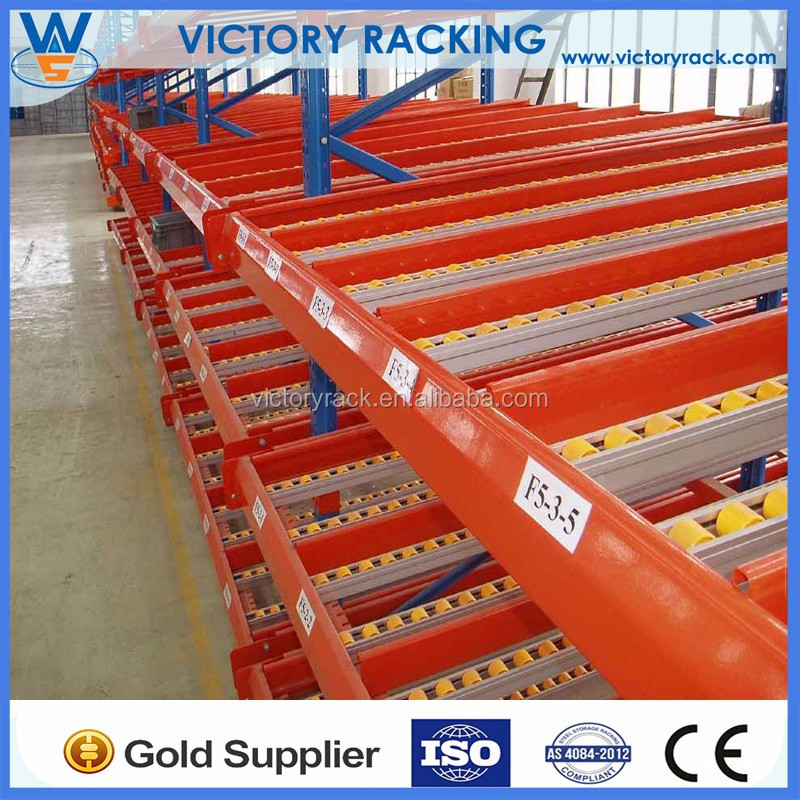 Sistema de estantes para caixas Q235B Flow, popular em diversos modelos, incluindo estantes com sistema de fluxo por gravidade e sistemas de estantes para fluxo contínuo.
