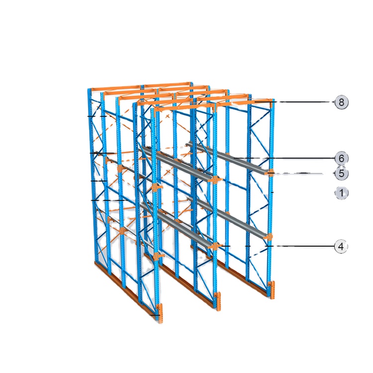 Fornecimento direto da fábrica de sistemas de estantes drive-in/through para armazenamento em armazéns. Estantes porta-paletes de aço reforçado para serviço pesado.