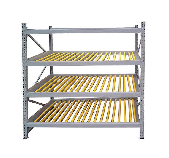 Sistema de estantes para caixas Marking, com 5 camadas, proteção contra corrosão, ajustável e durável.