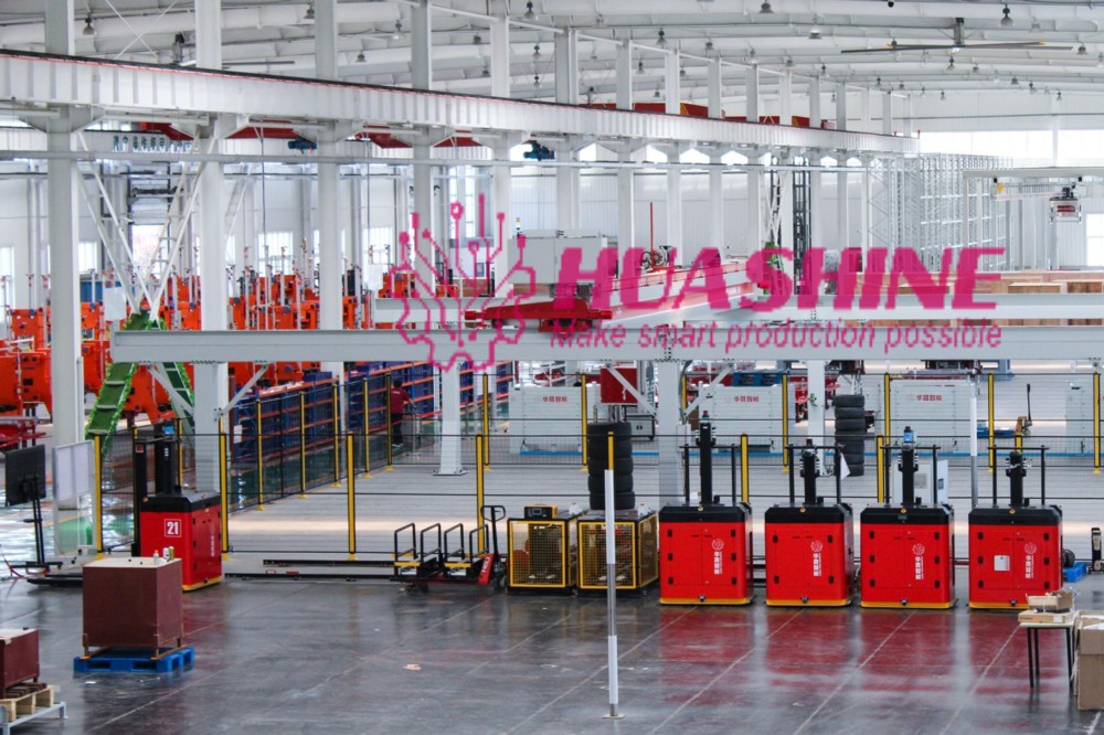 HUASHINE Projeto e IMPLEMENTAÇÃO do Sistema de Automação Logística de Inventário (ASRS) com Estantes de Armazenamento Seletivo de Paletes e AGV.