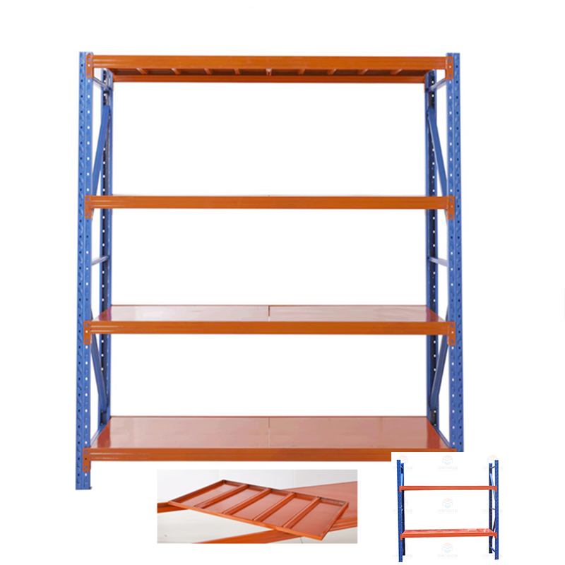 Fabricantes de estantes de grande vão para supermercados, com cores personalizadas e capacidade de 200 kg, em aço.