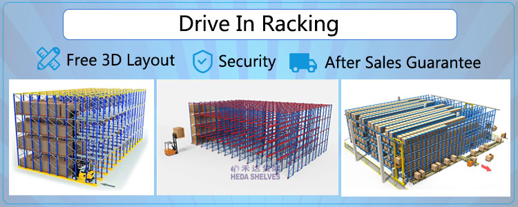 Drive in Rack Factory Direct Storage Rack Steel Heavy Duty Warehouse Drive in Racking System