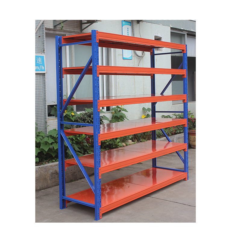 Estante porta-paletes industrial de aço, certificada como segura e estável, para armazém, com montagem aparafusada seletiva para serviço pesado. Material: Ferro.