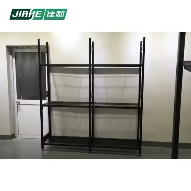 Prateleiras de armazenamento de ferro leve de 4 níveis Longspan, prateleiras de arame de metal, prateleiras de arame para gôndola de supermercado.