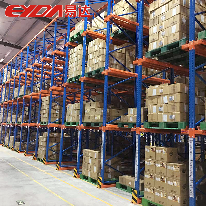 Estantes industriais de aço de alta capacidade com sistema drive-in, 2000 kg e 3000 kg, 5 camadas, para armazenamento em armazém. Preço de fábrica.