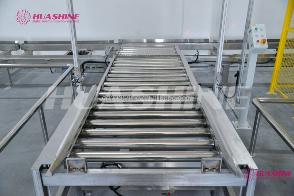 Quality AUTOMATED Warehouse Storage ASRS Pallet package flow rack with slide roller WITH MES HUASHINE INTELLIGENT
