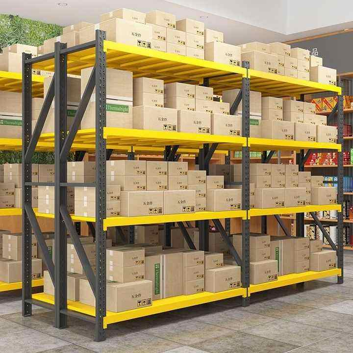Estante metálica de alta capacidade com 2 camadas, resistente e multinível, ideal para organizar sua casa, garagem ou porão. Altura ajustável.