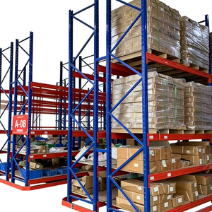 Prateleiras de armazenamento para fábrica, armazém, logística expressa, em aço laminado a frio espesso de alta resistência com revestimento epóxi.