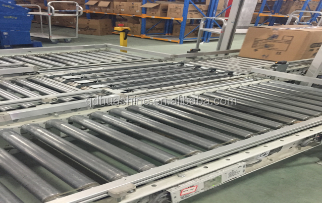 Quality AUTOMATED Warehouse Storage ASRS Pallet package flow rack with slide roller WITH MES HUASHINE INTELLIGENT