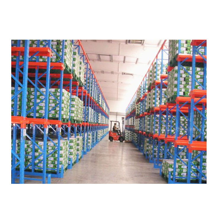 Fornecimento direto da fábrica de sistemas de estantes drive-in/through para armazenamento em armazéns. Estantes porta-paletes de aço reforçado para serviço pesado.