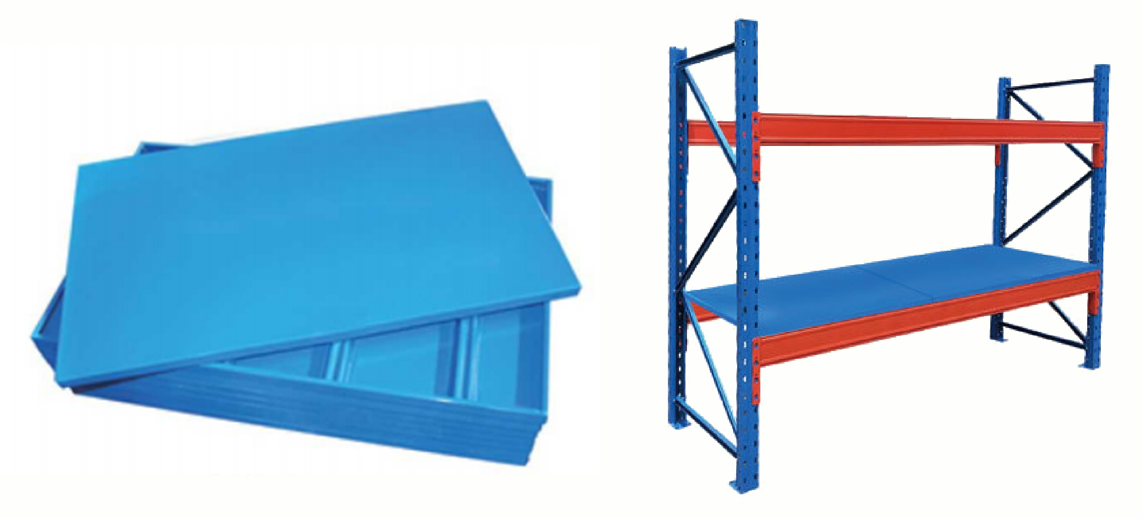 Porta-paletes com prateleiras de metal