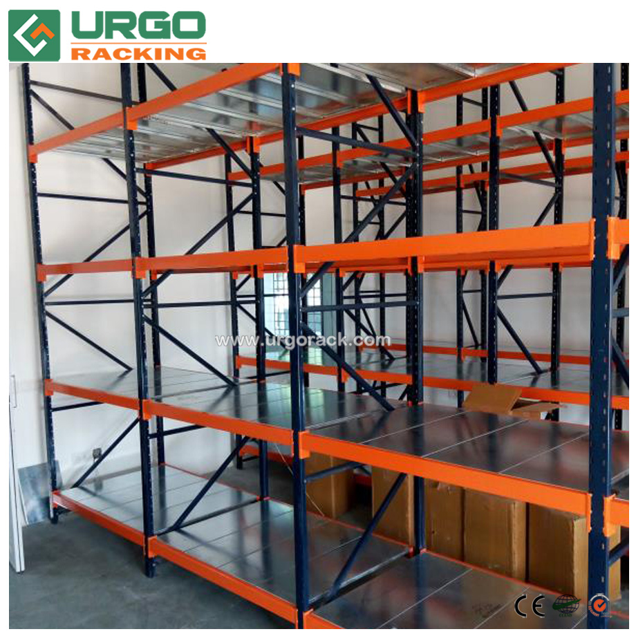 Estantes de aço de média resistência e estantes de grande vão para armazém, com revestimento em pó de 6 camadas para uso externo.