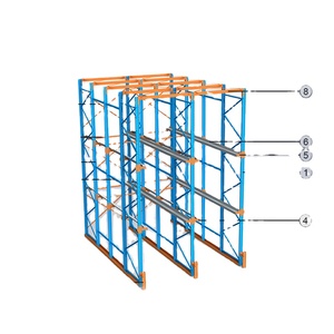 Fornecimento direto da fábrica de sistemas de estantes drive-in/through para armazenamento em armazéns. Estantes porta-paletes de aço reforçado para serviço pesado.