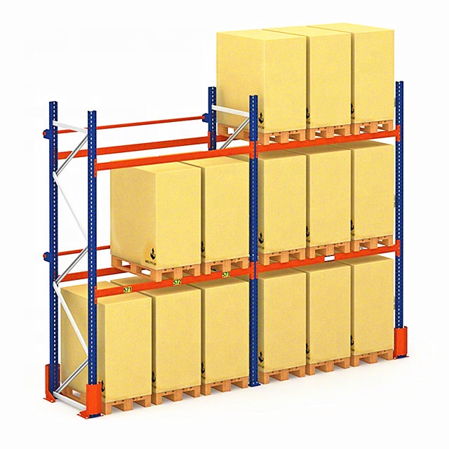 Fácil de instalar e economizar dinheiro, o sistema de estanteria industrial de metal para paletes de alta resistência é ideal para armazéns. Com ele, você pode selecionar paletes de aço para um fluxo contínuo.