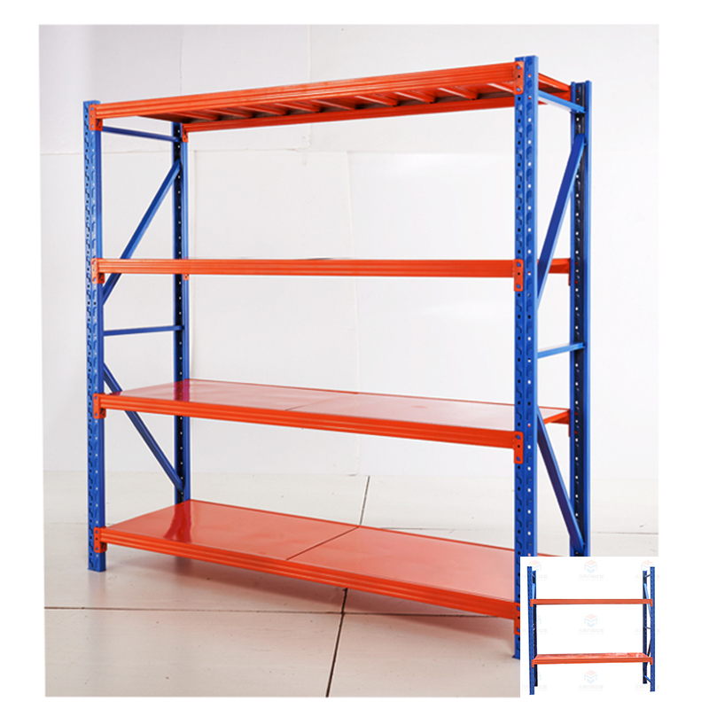 Estante porta-paletes industrial de aço, certificada como segura e estável, para armazém, com montagem aparafusada seletiva para serviço pesado. Material: Ferro.