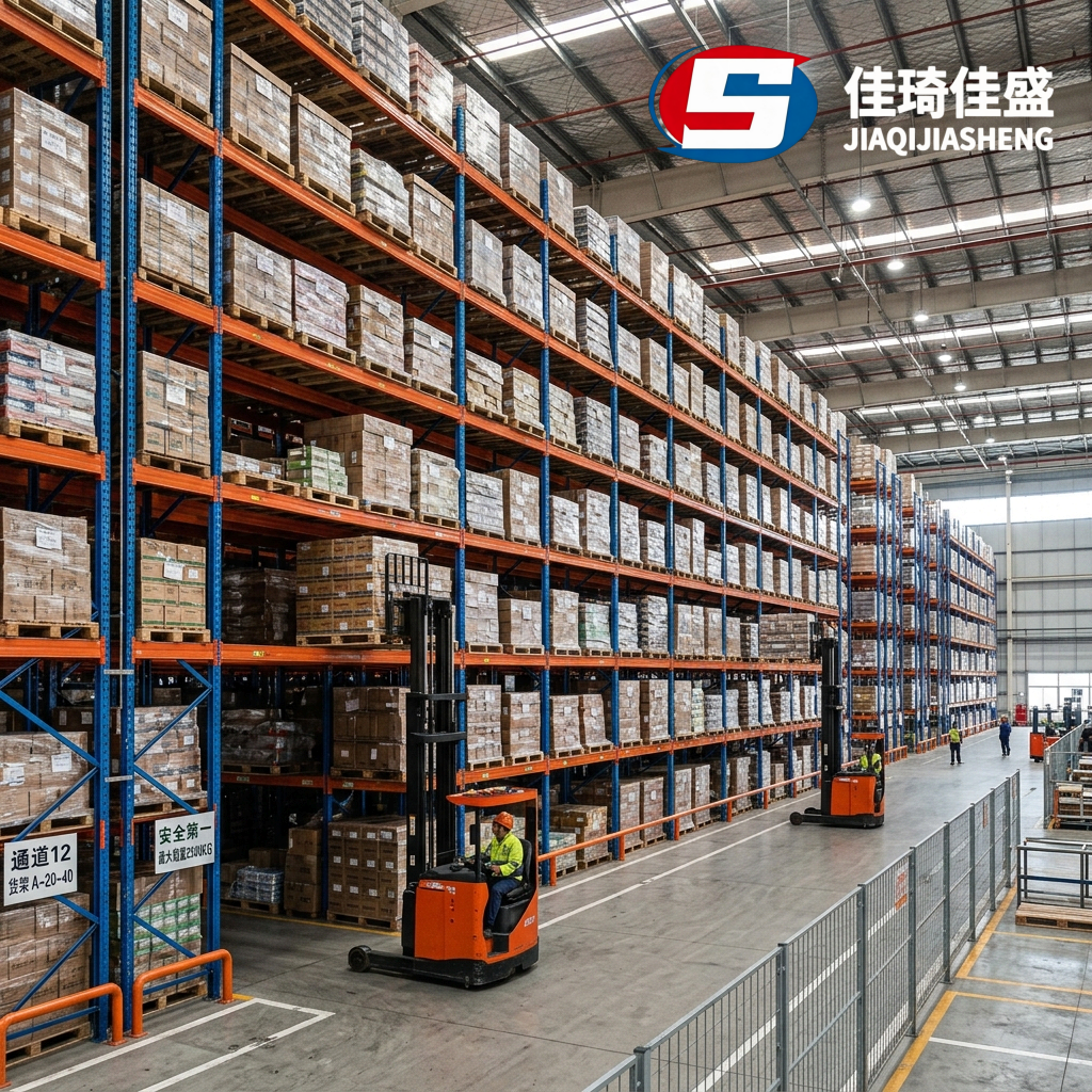 JIAQIJIASHENG Sistema de estanteria para armazéns com alta capacidade de carga, em aço reforçado, para paletes e outros materiais industriais.