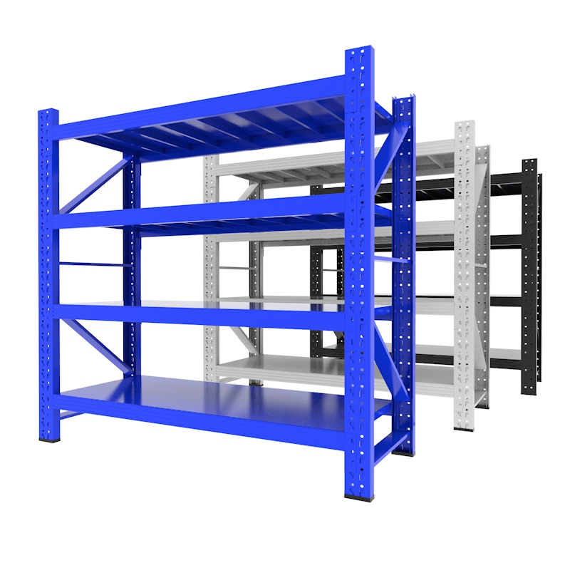 Estante de armazenamento multiuso industrial em aço inoxidável com capacidade de carga de 100 a 500 kg, altura das prateleiras ajustável, ideal para escolas.