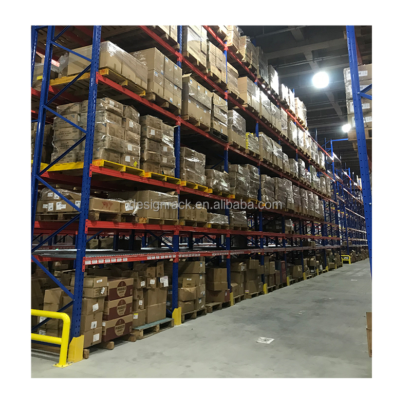 Sistema de estantes industriais ajustáveis ​​para serviço pesado, em aço, para armazéns, com prateleiras de armazenamento sem parafusos.