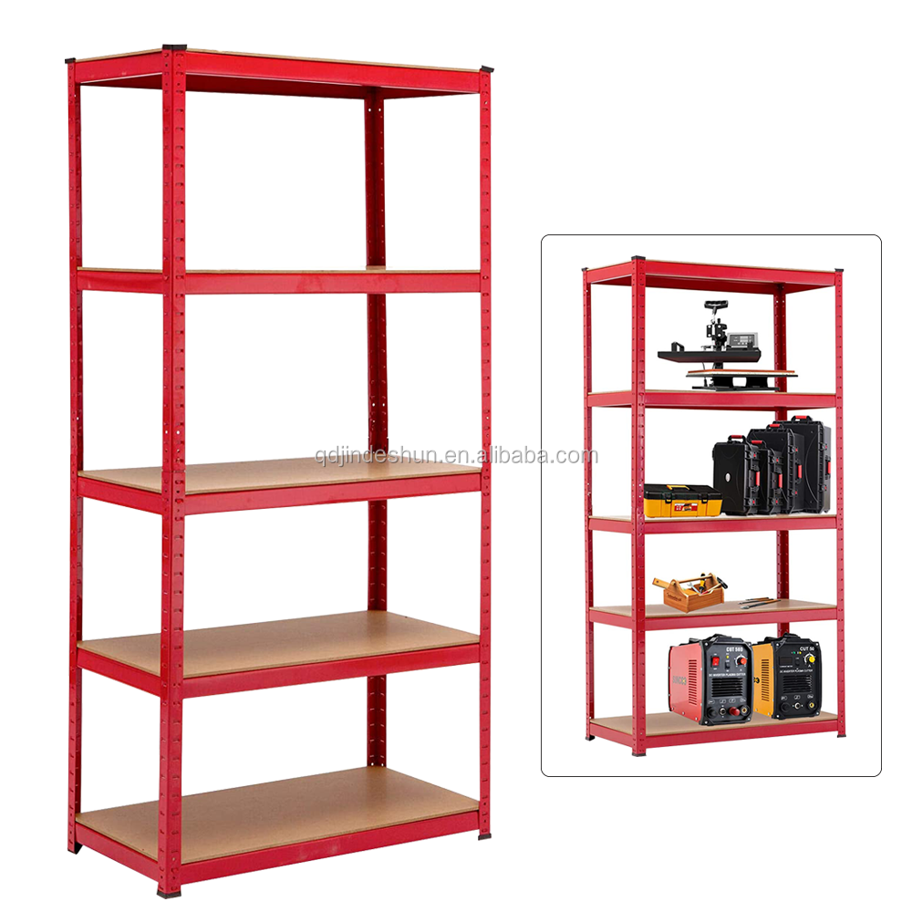 Prateleira de armazenamento industrial em aço com 5 camadas de proteção anticorrosiva, montagem sem parafusos.