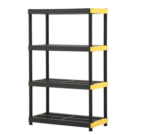 HD18 - Prateleira de plástico resistente com 4 camadas, 91*46*145 cm (36*18*57 polegadas), prateleira ventilada para armazenamento.
