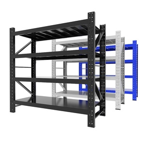 Estante de armazenamento multiuso industrial em aço inoxidável com capacidade de carga de 100 a 500 kg, altura das prateleiras ajustável, ideal para escolas.