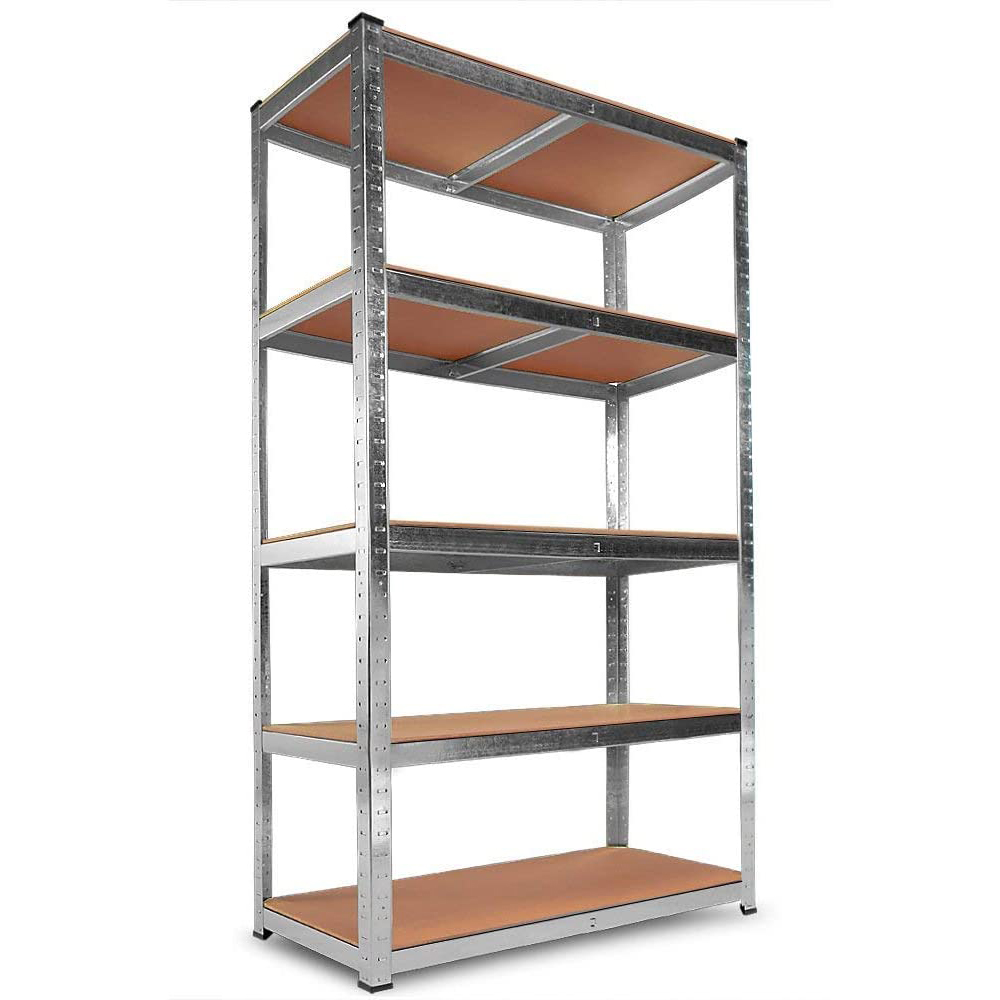 Estante de armazenamento de alta qualidade, preta/prateada, para paletes, sistema de prateleiras para armazém, prateleiras de aço com 5 camadas.