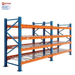 Sistema de armazenamento industrial personalizado de fábrica com estantes porta-paletes reforçadas, capacidade de 2000 kg, em aço laminado a frio, sem parafusos (4/5).