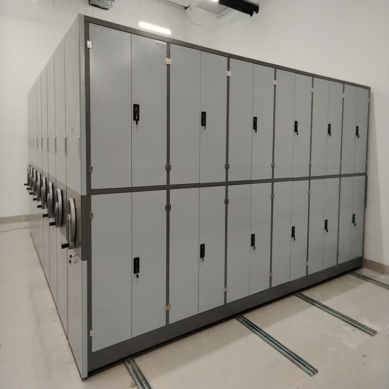 Sistema de arquivamento móvel de alta densidade com estrutura KD, estante metálica moderna e ajustável para casa, escritório, escola, banco e biblioteca.