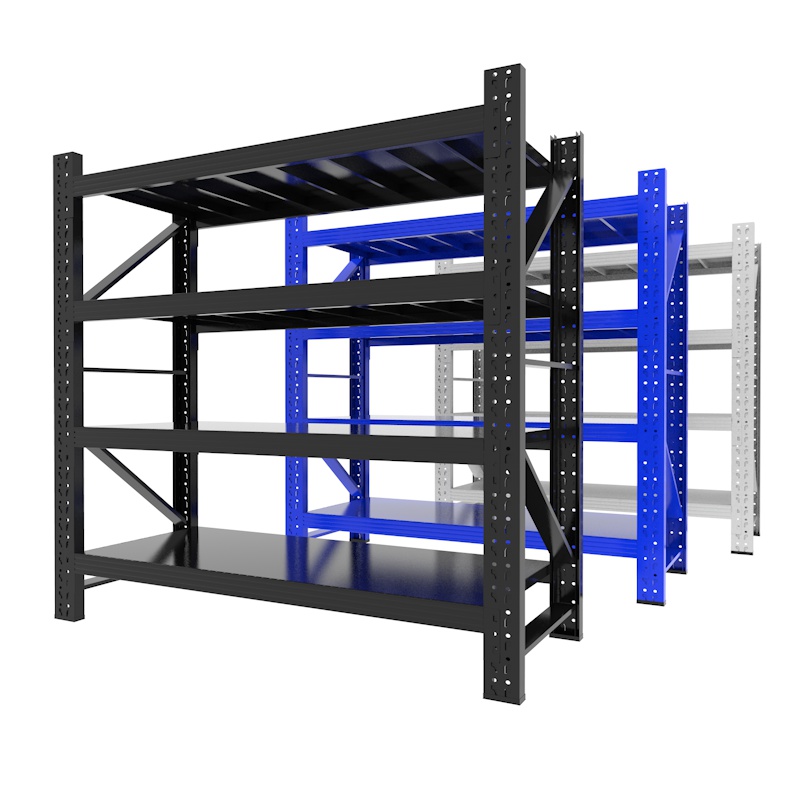 Estante de armazenamento multiuso industrial em aço inoxidável com capacidade de carga de 100 a 500 kg, altura das prateleiras ajustável, ideal para escolas.
