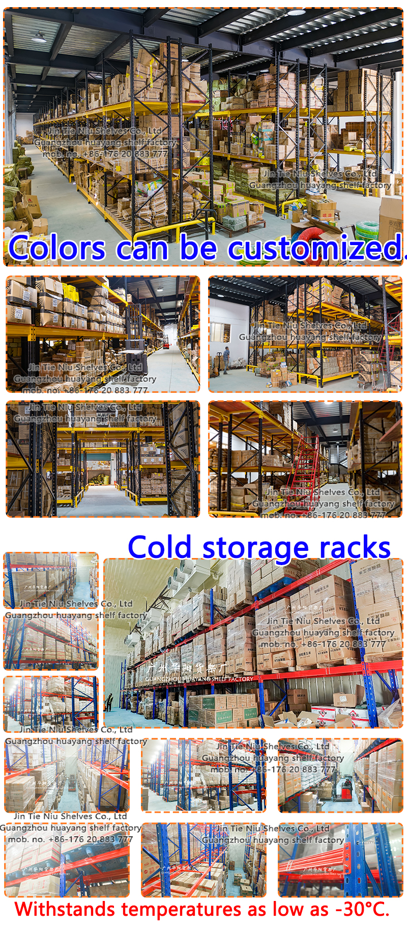 High Load Capacity Heavy Duty Steel Wire Mesh Pallet Racking Warehouse Racks